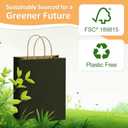 BagDream 50Pcs Gift Bags 8x4.25x10.5 Inches Kraft Paper Gift Bags with Handles Bulk for Shopping, Wedding, Party Favor, Merchandise, Retail, Black Paper Sacks