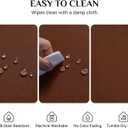 Softalker Rectangle Tablecloth, Waterproof & Stain Resistant Table Cloths Wrinkle Free Fabric Washable 210GSM Polyester Table Cover for Dining/Party/Outdoor - 60 x 102 inch,Chocolate