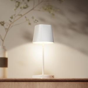 Quntis Cordless LED Table Lamp with Dimmer, Built-in Rechargeable Battery, Stepless Brightness Dimming, Ambient Light for Restaurant, Bedside Night Lamp, Waterproof Outdoor Lamps for Patio, Camping (1 Pack, White)