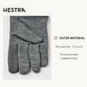 Hestra Touch Point Warmth Liner - Machine Washable, Touch Screen Compatible Liner for Additional Layering Or As A Thin Glove (Gray)