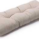 SUNROX LokGrip Non Slip Tufted Memory Foam Bench Cushion, FadeShield Water Resistant Durable Thicken Outdoor/Indoor Bench Seat Pads 48x16x4 inch, Husk Birch