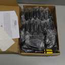 Ravinte 50 Pack 25 Pairs 1/2" Overlay Cabinet Door Hinges Kitchen Black Semi-Concealed Hinges Face Mount Self-Closing Cabinet Hardware with Bumpers & Screwdriver