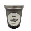 HD Designs Halloween Frosted Jar Candle Gray Caramel, 8 oz.