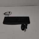 Wired Keyboard and Mouse Combo, EDJO Full-Sized Ergonomic Computer Keyboard with Palm Rest and Optical Wired Mouse for Windows, Mac OS Desktop/Laptop/PC (Black)