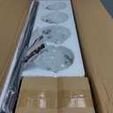 Bathroom Light Fixtures-Matte Black Vanity Lights for Bathroom, Modern Black Vanity Lights 4-Light Bathrooms Lighting Fixtures Over Mirror with Clear Glass Shade