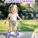Unicorn Toddler Roller Skates, Fun Light-Up Wheels, Safety Three-Point Type, Breathable Upper, Beginner Roller Skates for Kids, Boys & Girls (Lavender Dream, XS-Small(6.5C-9C US))