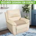 Recliner Cushions for Long Sitting Foam Seat Cushion Soft Tufted Layer for Elderly Seniors, Recliner Chair, Floor Pillow, Office Chair, Car, No Pressure on Thighs, 20X20X3 Inch - Knitted Khaki