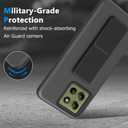 2 x Compatible with Motorola Motorola Moto G 5G/Play 4G 2025 Stand Case, Hide Folding Kickstand Silicone TPU Shockproof Protective Cover Case for Motorola Moto G 5G/Play 4G 2025 - Black