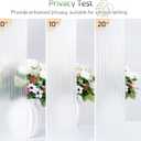 LUTE Reeded Glass Window Privacy Film, Frosted Glass Film, Removable 3D Decorative Decals Sun Blocking Anti UV Door Window Cover, No Glue Static Cling Vinyl for Bathroom Home Office, 35.4" x 157.4"