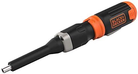 BLACK+DECKER ‎BCF601C-XJ Cordless Screwdriver - 180 rpm - 2.5 Nm - 5 Screwdriver Bits and 5 AA Batteries, Orange, 6.0 V