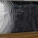 Boiee Art,24x48Inch Hand Painted Modern Black Simply White Framed Artwork Textured Ocean Wave Art on Canvas Minimalist Oil Painting