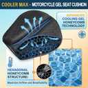 Motorcycle Seat Cushion 3D Honeycomb Motorcycle Gel Seat Cushion Petal Shape Design - Not Stuffy, Protecting Sensitive Areas, Stay Cool and Comfortable for Long Ride