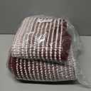 Bathroom Rugs and Mats Sets, 2 Piece Thick Absorbent Chenille Bath Mat Rug Set Non Slip, Soft Shaggy Bath Room Floor Mats for Bathroom, Machine Washable (Burgundy Red, 20" x 47" Plus 16" x 24")