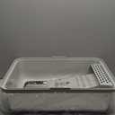 Enclosed Stainless Steel Cat Litter Box with Lid Extra Large Litter Box for Big Cats XL Metal Litter Pan Tray with High Wall Sides Enclosure, Non-Sticky, Anti-Leakage, Easy Cleaning (6" Deep Light Grey)