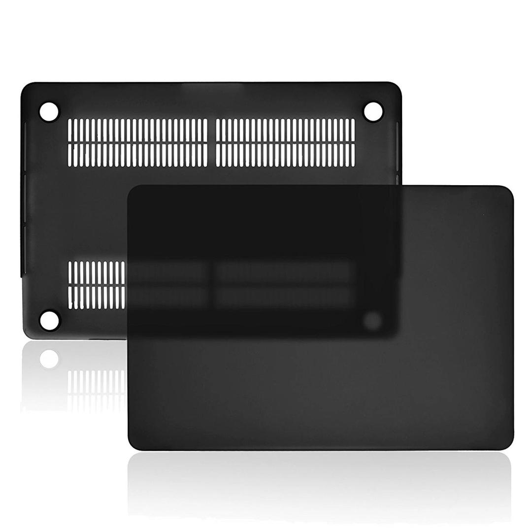 Frosted Matte Black Rubberized Hard Case for Macbook Pro/Air 12,5×8,5 in