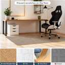 Office Chair Mat for Hardwood Floor, 48" x 30" Desk Computer Chair Mats for Hard Wood, Anti-Slip Easy Glide Rolling Floor Protector Mat, Under Desk Mat for Home Office, Dark Brown