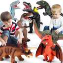 7 Piece Jumbo Dinosaur Toys Big Dinosaur Toy for Boys Realistic Giant Dinosaur Toys for Kids 3-5 -, Perfect Dinosaur Gifts for Kids