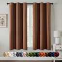 MIULEE Bedroom Blackout Curtains Thermal Insulated Room Darkening Drapes for Living Room Kitchen Grommet Top Light Blocking Window Treatment Curtains, 40 x 45 Inches Long, 2 Panels, Mocha Brown