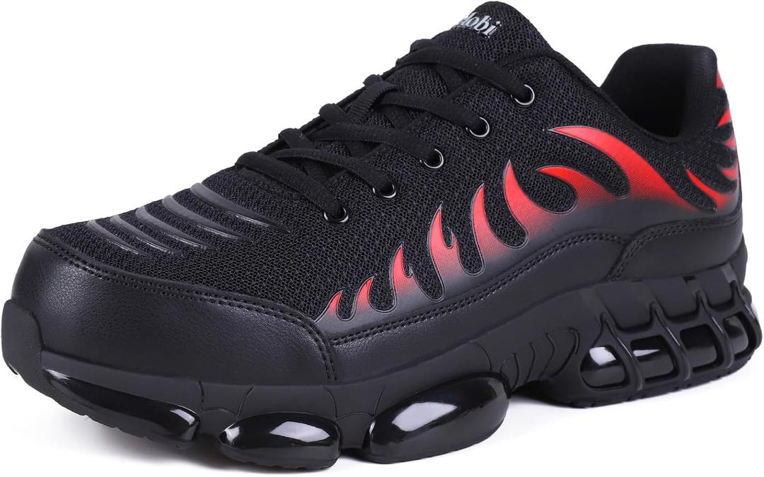 Steel Toe Work Shoes for Women - Insulated Steel Toe Work Boots Steel Toe Sneakers Lightweight Work & Safety Footwear Non Slip Shoes Slip Resistant Boot Safety Work Shoes for Women (7.5, Red)