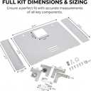 Water Heater Door Conversion Kit for Dometic Fits WH-6GEA WH-6GA WH-9GEA Compatible with Atwood GC6AA-10E 6 Gallon Older Openings