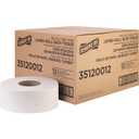 Genuine Joe Jumbo Roll Bath Tissue, 1-Ply, 3.63" x 1200', White, 12 Count, 3.5" x 1200'