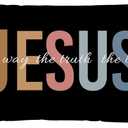 Jesus Black Lumbar Pillow Covers 12x20 - Christian Decorative Lumbar Throw Pillow Covers, Christian Decor, Christian Home Decor, Christian Room Decor, Christian Gifts for Women, Religious Gifts