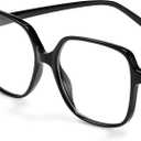 Miyya Blue Light Blocking Glasses for Women, Blue Light Glasses for Women Oversized Fashion Glasses (*Black)