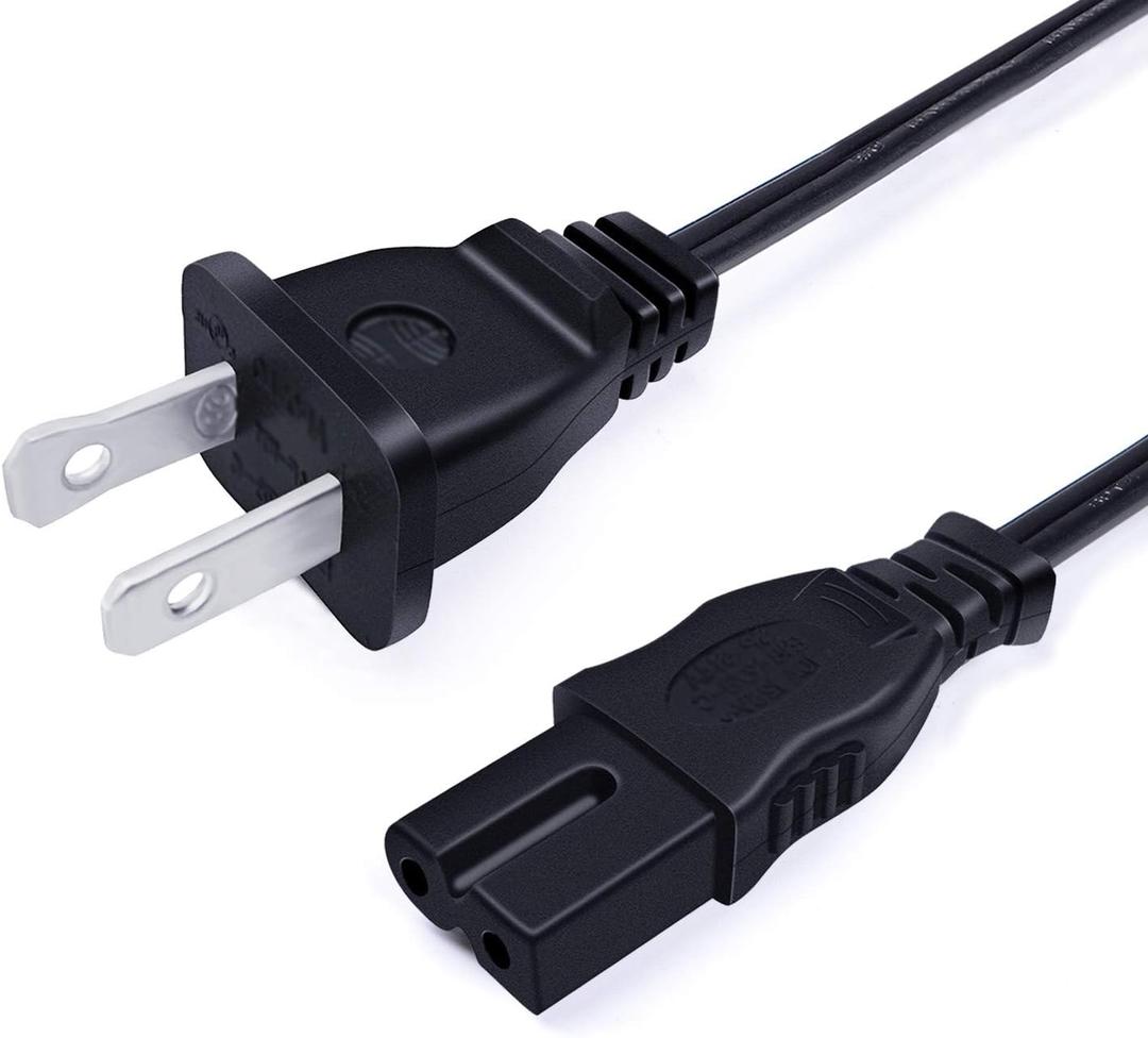 Power Cord Replacement for Vizio D32H-C1 D39H-D0 D43-C1 D50U-D1 E241I-A1 E24-C1 E28H-C1 E320-A1 E320I-A0 E32-C1 E390-A1 E390I-A1 TV 8Ft 2 Prong Polarized Power Cord AC Cable