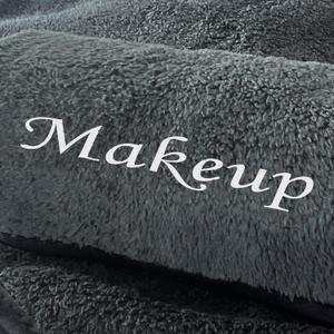 Cosy Family 5 Pack Makeup Remover Wash Cloths - Soft Microfiber Fingertip Facial Cleansing Cloths for Hand and Make Up, 12 x 12 in, Black Grey