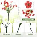 Suncalla 64 Bundles Artificial Flowers for Outdoors, UV Resistant Artificial Faux Silk Flowers, Mixed Color Realistic Faux Silk Flower for Spring Summer Decoration Indoor Outdoor Planters Garden Porch
