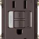 Legrand radiant 1597NTLTRDBCC4 15 Amp Night Light GFCI Self Test Tamper-Resistant Decorator Duplex Outlet with Cool Touch LED, Dark Bronze (1 Count)