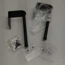 Durmmur 2 Pack Hat Racks for Baseball Caps, Stainless Steel Hat Organizer for Baseball Cap, Hat Holder Storage Organizer, Hat Hanger Strong Adhesive/Wall Drilled for Door, Bedroom, Closet(Black 6 in)