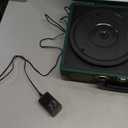 Vinyl Record Player 3-Speed Bluetooth Suitcase Portable Belt-Driven Record Player with Built-in Speakers RCA Line Out AUX in Headphone Jack Vintage Turntable Dark Green