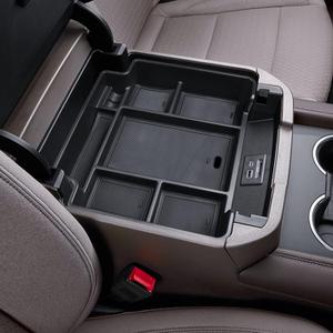 EDBETOS Full Size Center Console Organizer Tray Compatible with 2021-2025 Chevy Tahoe/Suburban and 2021-2024 GMC Yukon, Fit Standard Console with Charging Socket Only, NOT for Power Sliding Console. (black)