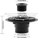 Shower Drain Base Flange Kit Includes 2-Inch ABS Shower Drain Base Flange Threaded Adjustable Adapter Rubber Connecting Gasket fit Square/Linear Shower Drains