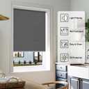 LazBlinds No Tools No Drill Cordless Roller Shades, Light Filtering Roller Blinds for Windows, Thermal Insulated UV Protection Roll Up Window Blinds and Shases, 31'' W x 72'' H, Grey