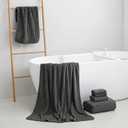 Extra Large Bath Towel Set of 6 (40"x80"),Oversized Bath Sheet Super Soft Highly Absorbent Microfibers Quick Dry Luxury Shower Towel for Bathroom Spa Gym Hotel Yoga (Charcoal Gray, 6Piece)