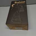 Garden Statues Elephant with Solar Lantern Outdoor Figurines Decorations for Patio Yard Lawn Ornaments Gifts for Birthday Mom Housewarming(Gray)