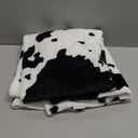 Cow Print Blanket Warm Plush Cute Black Cow Throw Blanket Soft Fleece Flannel Lightweight Throw Blankets Sofa Couch Bed Travel Cow Bedding Room Decor for Kids Teens Adults 40"x50" (40x50INCH(100 x130 cm))