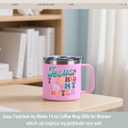 Jesus Touched My Water Mug with Lid - Jesus Gifts for Women - 14oz Pink Christian Coffee Mugs for Women Insulated Stainless Steel