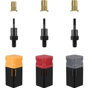 GIANTISAN Rivet Nut Mandrels Set, Including 6-32 8-32 10-32 and 30 Rivnuts, Rivnut Tool Replacement Tips, Expanded Mandrels Kit for Nutsert Tool