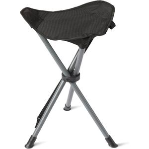 Amazon Basics Portable Camping Stool, Collapsible, Lightweight, for Hiking, Hunting, Fishing, Black