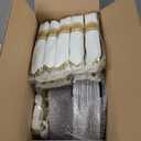 Liacere 350PCS Gold Plastic Plates-Disposable White and Gold Plates 50guest Baroque Plastic Dinnerware include 100Plates, 50Pack Pre Rolled Napkins with Silverware 50Cups for Wedding&Christmas