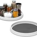 2 Pack, 12-Inch Non-Skid Lazy Susan Organizers - Turntable Rack for Pantry Organization and Storage, Kitchen, Fridge, Cabinets, Bathroom Makeup Vanity Countertop, Under Sink Organizing, Spice Rack