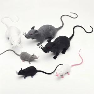 Fake Rat Prank Stuff - Plastic Mouse Halloween Decorations 6 PCS Realistic Rubber Mice for April Fools Tricks