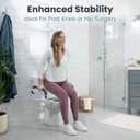 Toilet Safety Rails (250lb) - Adjustable Toilet Safety Rails, Toilet Bar for Elderly Adults, Toilets Rails for Seniors, Toilet Seat with Handles for Elderly & Disabled-Easy Installation-2 Pack