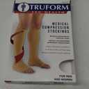 Truform 30-40 Mmhg Compression Socks for Men and Women, Knee High, Open Toe, Beige, X-Large