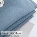 MIULEE 2 Panels Dusty Blue Semi Sheer Window Curtains 84 Inch Length Elegant Grommet Top Window Voile Drapes/Treatment Linen Textured Panels for Bedroom Living Room 54X84 Inch