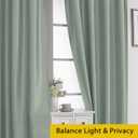 Chyhomenyc Uptown Light Sage Green Curtains 54 Inch Curtains 2 Panels, Light Filtering Faux Silk Chic Fabric Short Curtains for Bedroom Living Room Windows, 30Wx54L, 2 Panels