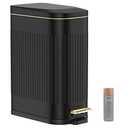 BETHEBEST 4 Gallon/15 Liter Trash Can with Soft Close Lid,Stainless Steel Trash Can with Removable Wastebasket, Rectangular Garbage Can for Bathroom,Kitchen,Office,Black